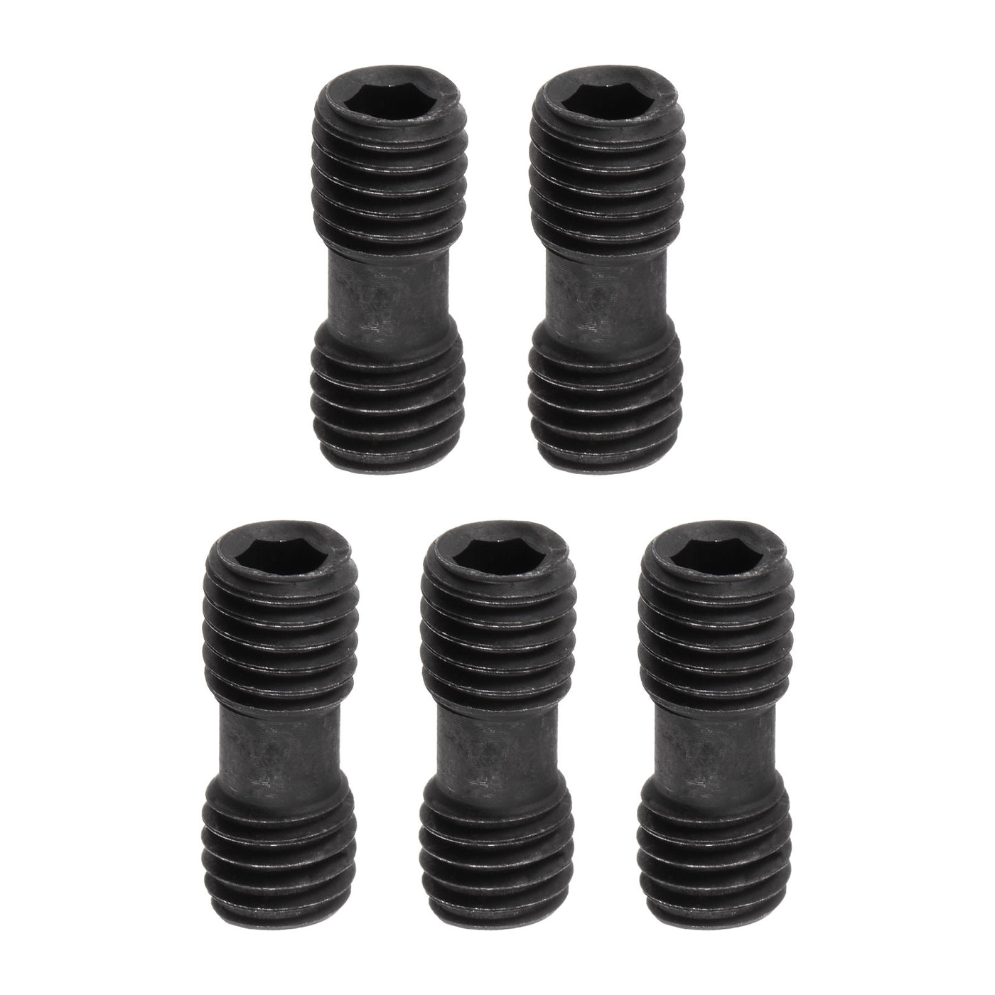Uxcell Uxcell M8-1.25x20 Hex Head Set Screws for CNC Lathe Turning Tool Holder, 5Pcs