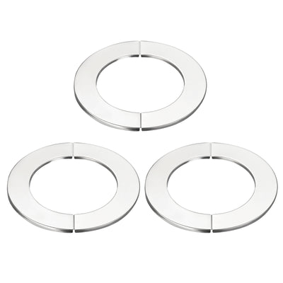 Harfington Uxcell Wall Split Flange, 201 Stainless Steel Round Escutcheon Plate for 101mm Diameter Pipe 3Pcs