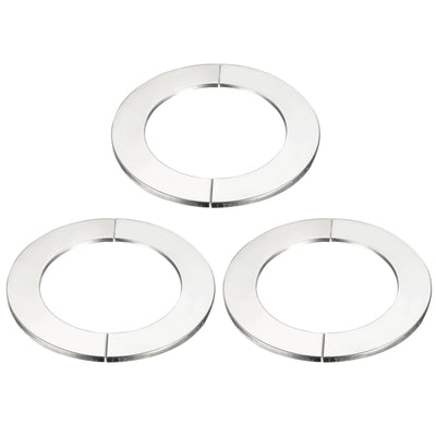 Harfington Uxcell Wall Split Flange, 201 Stainless Steel Round Escutcheon Plate for 101mm Diameter Pipe 3Pcs