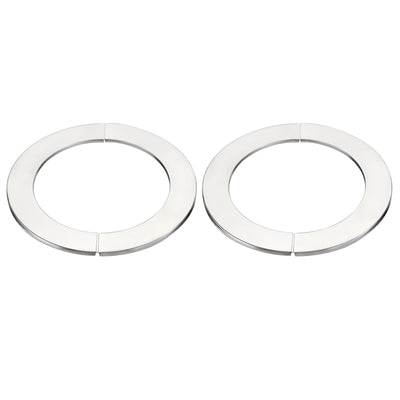 Harfington Uxcell Wall Split Flange, 201 Stainless Steel Round Escutcheon Plate for 171mm Diameter Pipe 2Pcs