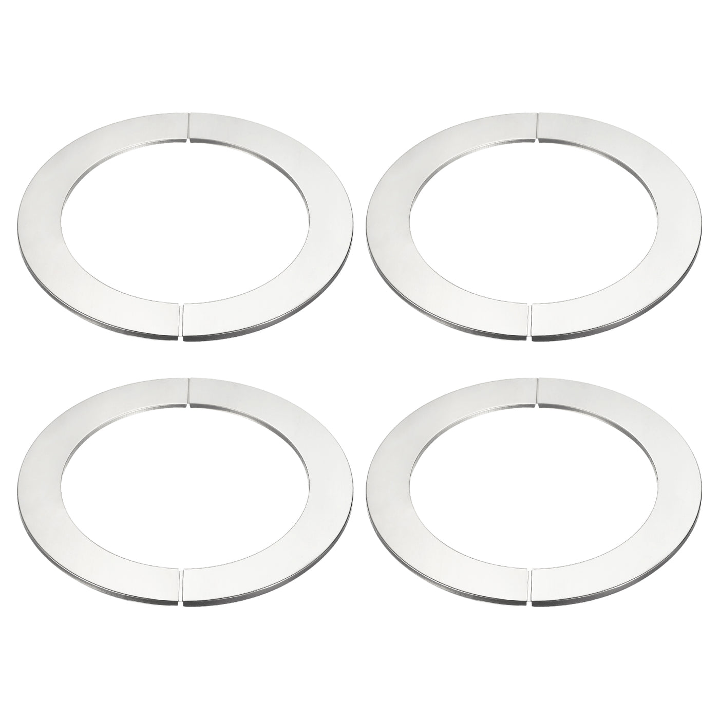 Uxcell Uxcell Wall Split Flange, 201 Stainless Steel Round Escutcheon Plate for 181mm Diameter Pipe 4Pcs