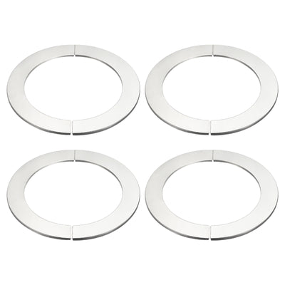 Harfington Uxcell Wall Split Flange, 201 Stainless Steel Round Escutcheon Plate for 181mm Diameter Pipe 4Pcs