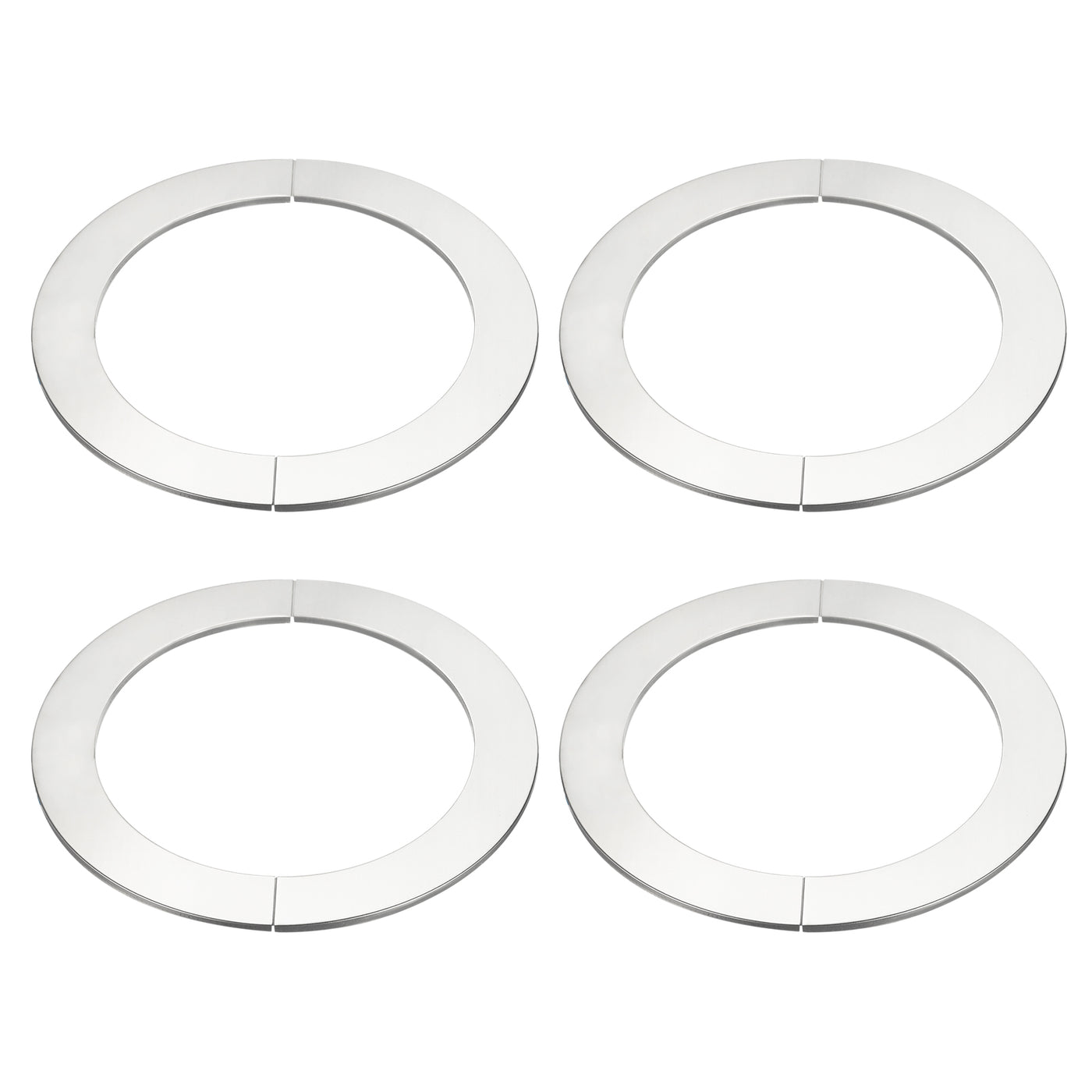 Uxcell Uxcell Wall Split Flange, 201 Stainless Steel Round Escutcheon Plate for 181mm Diameter Pipe 4Pcs