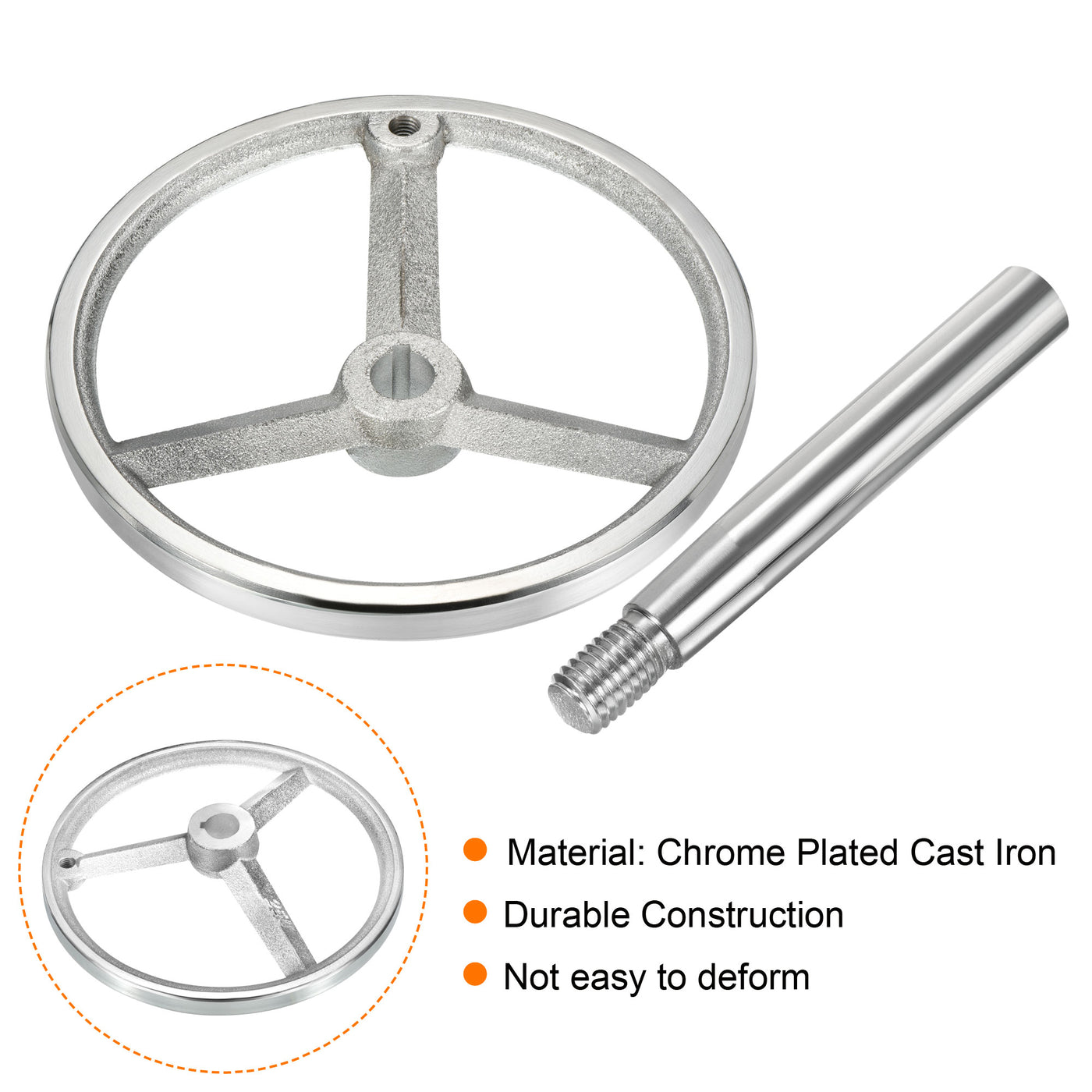Harfington Rotary Handwheel, Cast Iron for Milling Machines Lathes