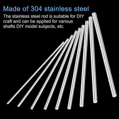 Harfington 304 Stainless Steel Metal Rods