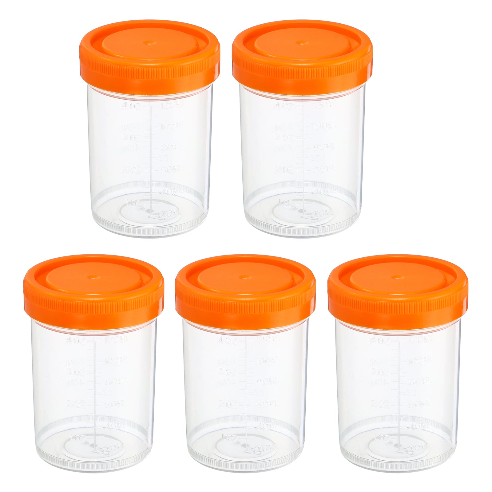 120mL Sample Cups 2Pcs Sample Container Leak Proof Screw Cap for Lab ...