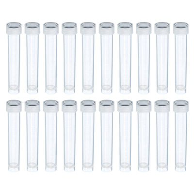 Harfington 10mL Plastic Test Tubes, 10 Pack Frozen Container Storage Clear Screw Cap, Clear
