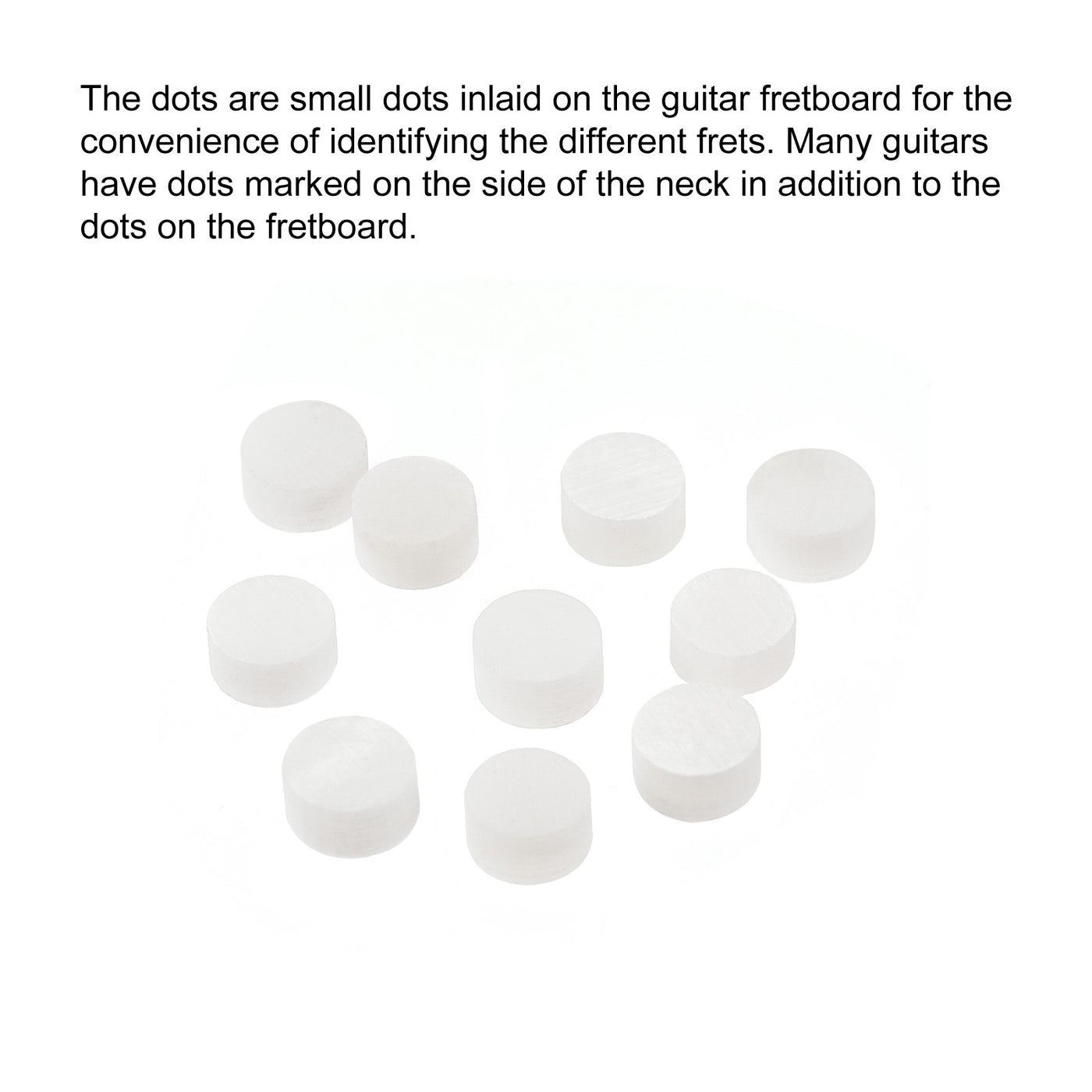 Harfington Inlay Dots Pearl Shell Fingerboard Dots Fret Inlays, for Guitar Bass Ukulele Banjo