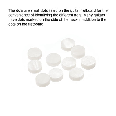 Harfington Inlay Dots Pearl Shell Fingerboard Dots Fret Inlays, for Guitar Bass Ukulele Banjo