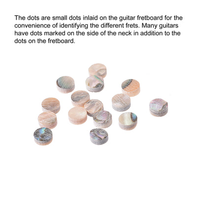 Harfington Inlay Dots Abalone Shell Fingerboard Inlay Fretboard Dots for Guitar Bass Ukulele Banjo