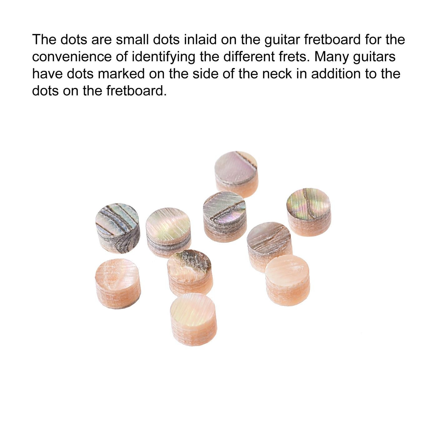 Harfington Inlay Dots Abalone Shell Fingerboard Inlay Fretboard Dots for Guitar Bass Ukulele Banjo