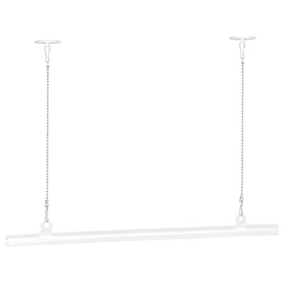 Harfington PVC Poster Hanger Rail Poster Strip Bar with Clip, Sticky Hook and Chain for Poster, Map