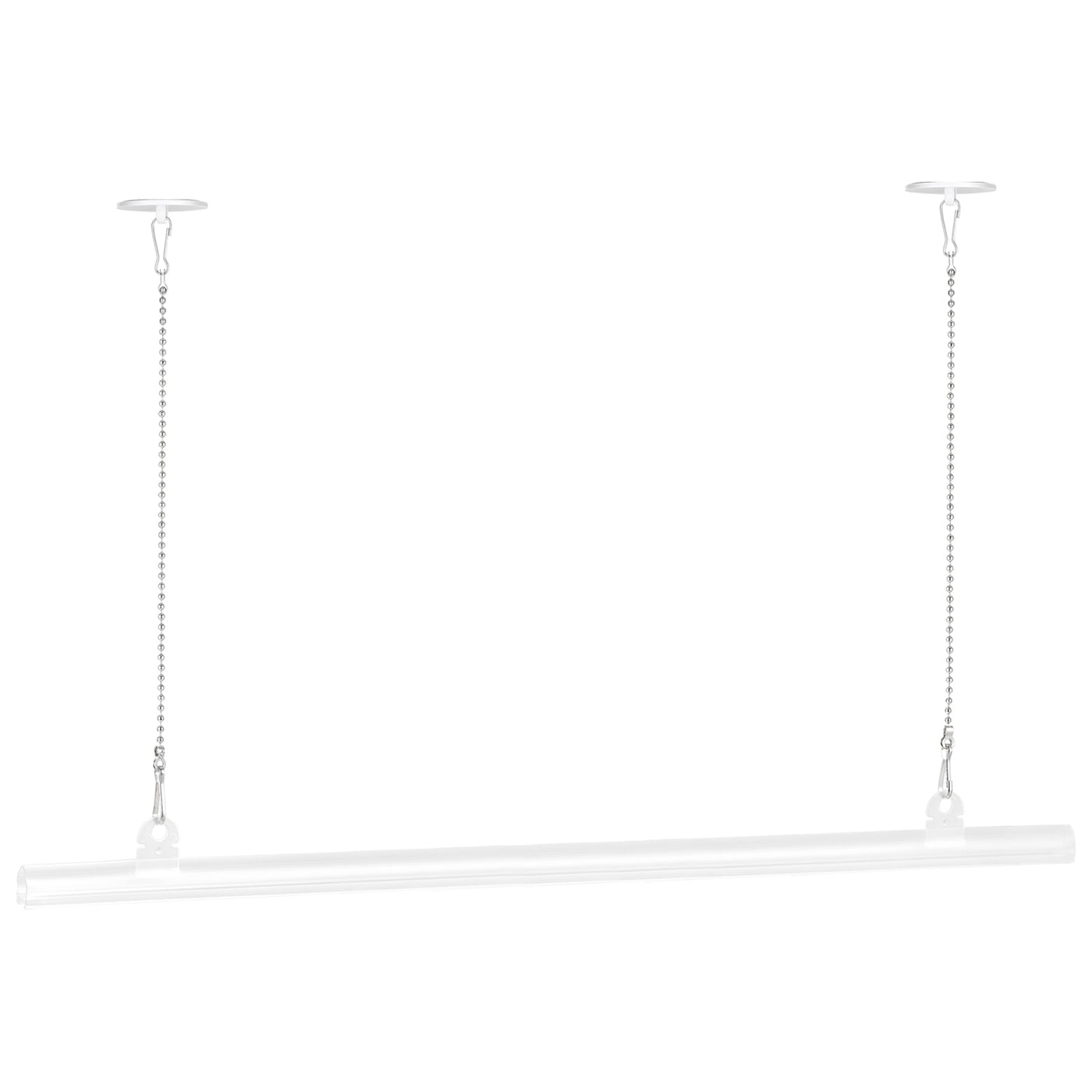 Harfington PVC Poster Hanger Rail Poster Strip Bar with Clip, Sticky Hook and Chain for Poster, Map