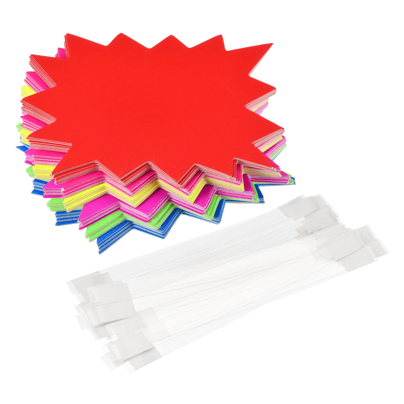 Harfington Blank Starburst Sale Sign Price Tag Pricing Label with PVC Sticky Strip for Retail Sales Pricing