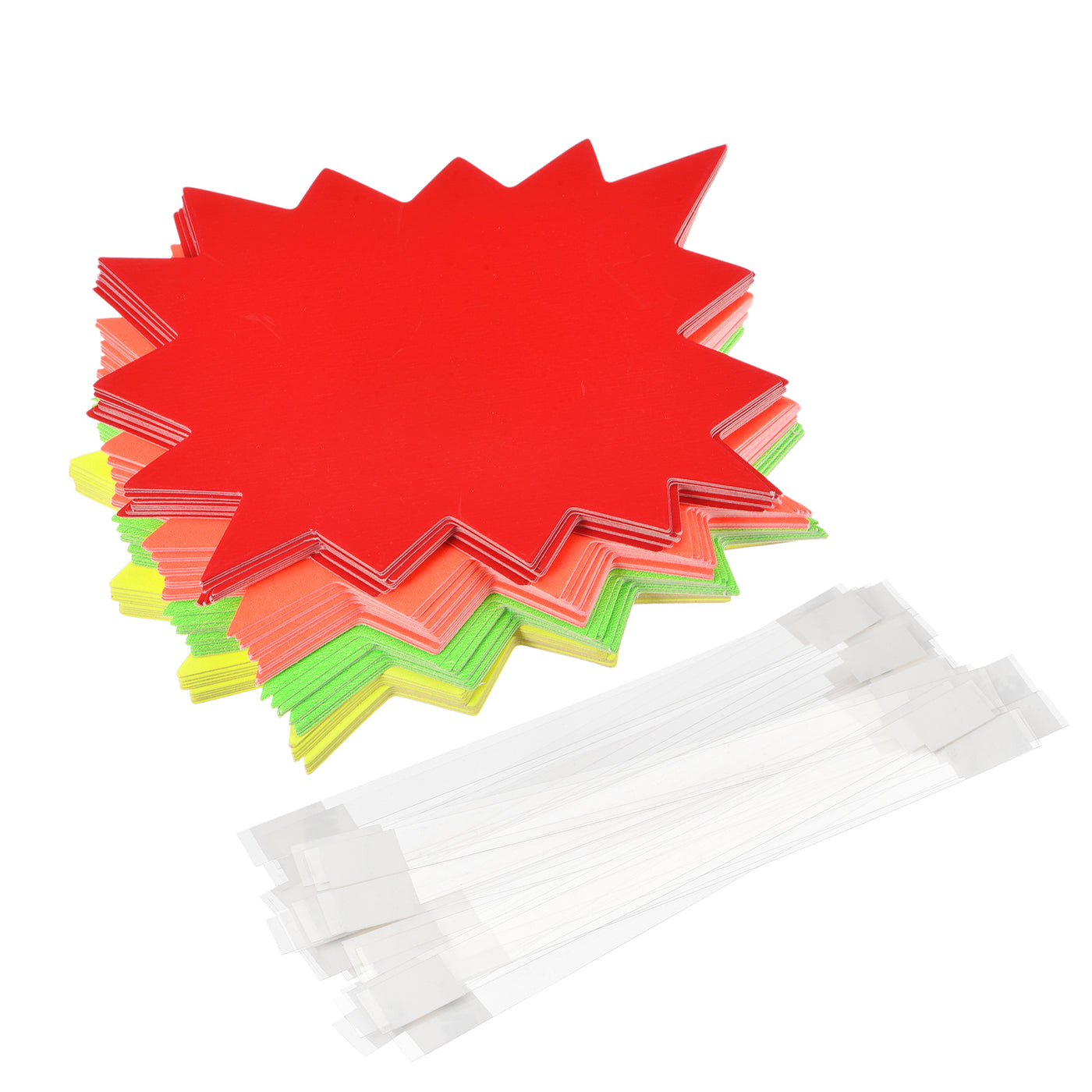 Harfington Blank Starburst Sale Sign Price Tags, Pricing Label with PVC Sticky Strip for Retail Sales Pricing