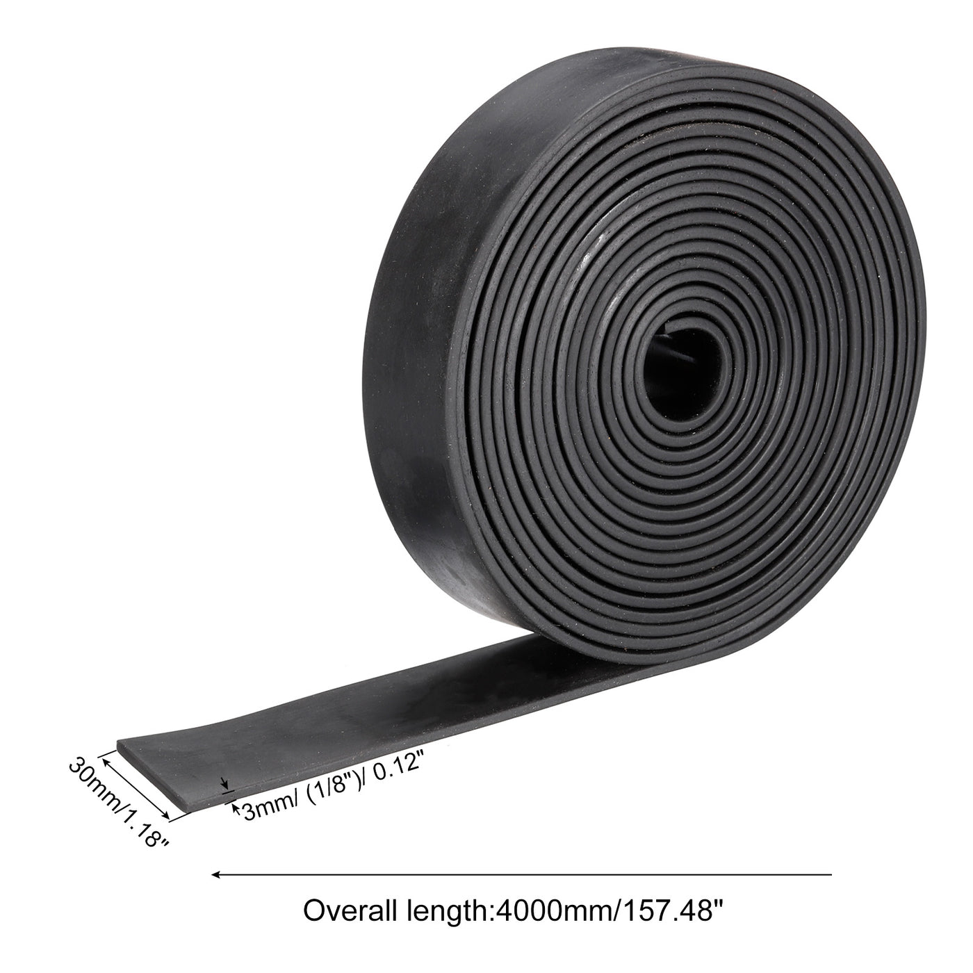 uxcell Uxcell Solid Rubber Strips, Neoprene Sheets Rolls,