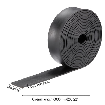 Harfington Uxcell Solid Rubber Strips, Neoprene Sheets Rolls,