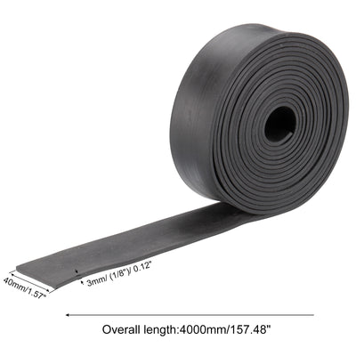 Harfington Uxcell Solid Rubber Strips, Neoprene Sheets Rolls,