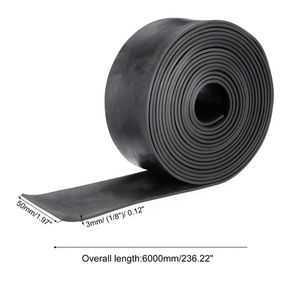 Harfington Uxcell Solid Rubber Strips Neoprene Sheets Rolls 1/8"T x 1.77"W x 157.48"L