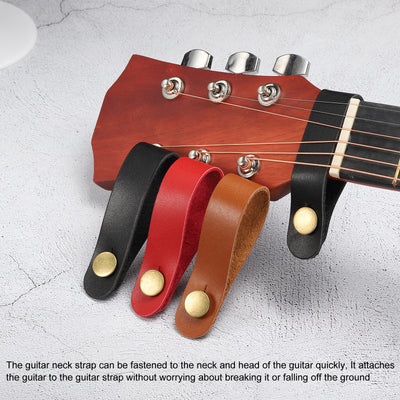 Harfington Guitar Headstock Straps, Guitar Leather Neck Adapter Strap Tie for Guitar