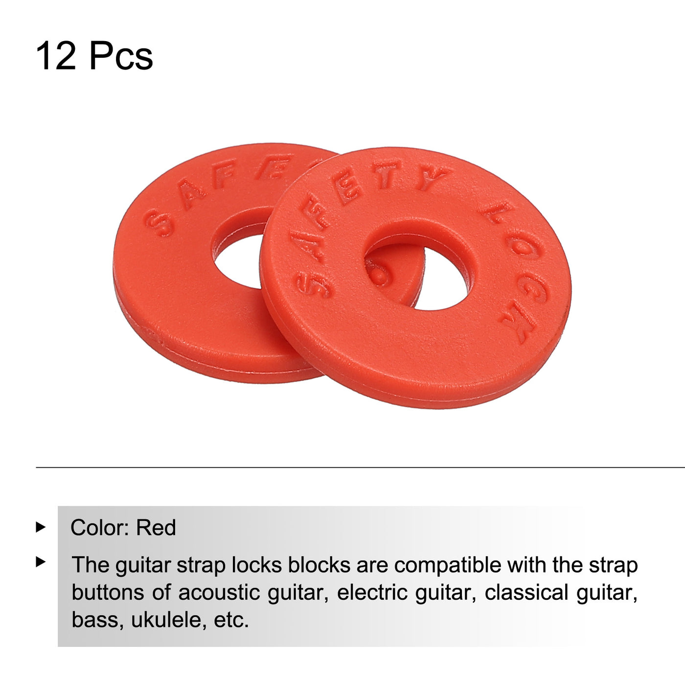 Harfington Strap Blocks Silicone Rubber Strap Block, for Guitar Strap Button