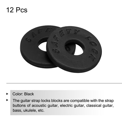 Harfington Strap Blocks Silicone Rubber Strap Block, for Guitar Strap Button