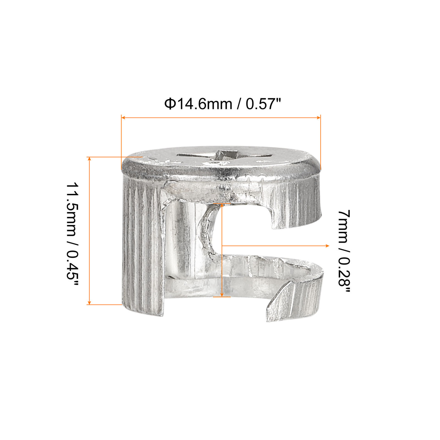 Uxcell Uxcell Cam Lock Nut for Furniture, 12pcs 14.6x11.5mm Joint Connector Locking Nuts