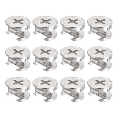Harfington Uxcell Cam Lock Nut for Furniture, 12pcs 14.6x9.5mm Joint Connector Locking Nuts