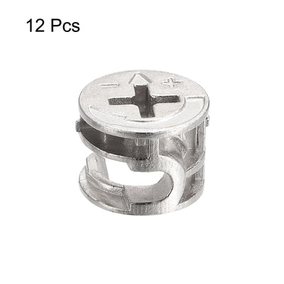Harfington Uxcell Cam Lock Nut for Furniture, 12pcs 14.6x11.1mm Joint Connector Locking Nuts