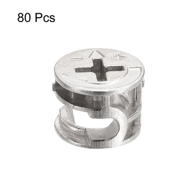 Harfington Uxcell Cam Lock Nut for Furniture, 12pcs 14.6x11.1mm Joint Connector Locking Nuts