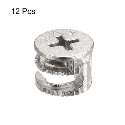 Harfington Uxcell Cam Lock Nut for Furniture, 12pcs 14.6x11.3mm Joint Connector Locking Nuts