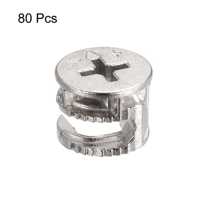 Harfington Uxcell Cam Lock Nut for Furniture, 12pcs 14.6x11.3mm Joint Connector Locking Nuts
