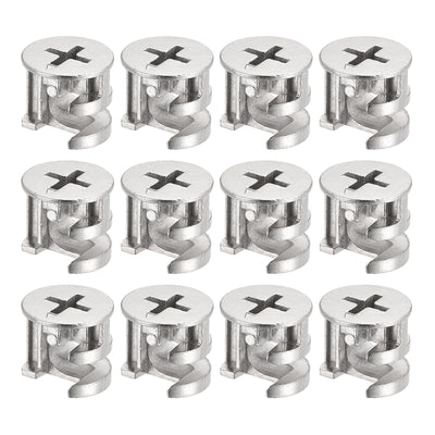 Harfington Uxcell Cam Lock Nut for Furniture, 12pcs 15x13.5mm Joint Connector Locking Nuts