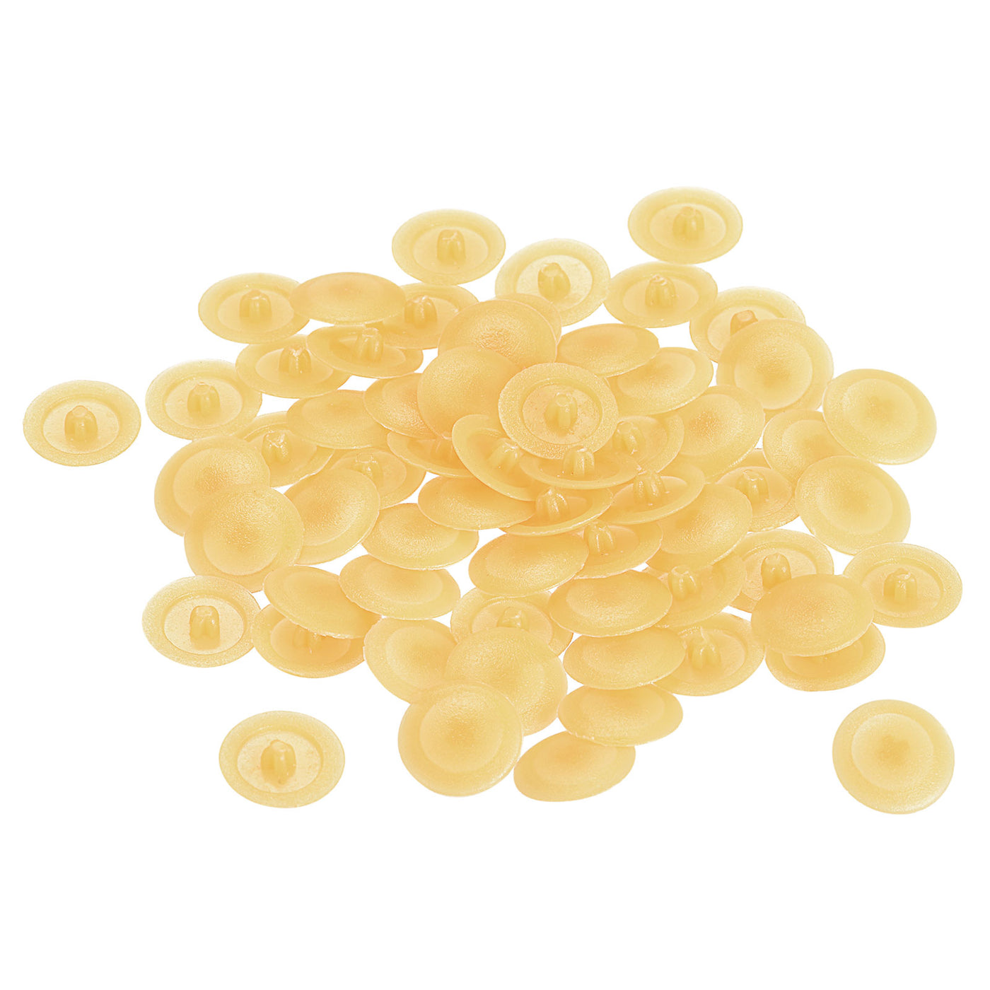 Uxcell Uxcell Screw Cap Covers, 80pcs 16.7x4.3mm Plastic Screw Decoration Cover, Light Yellow