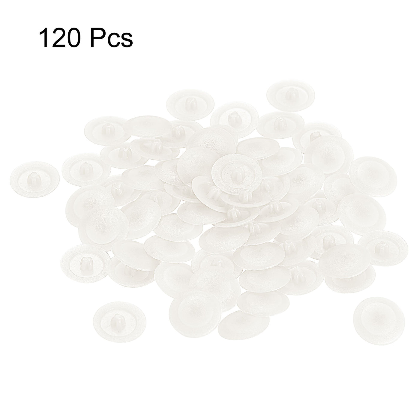 Uxcell Uxcell Screw Cap Covers, 120pcs 16.7x4.3mm Plastic Screw Decoration Cover, Light Yellow