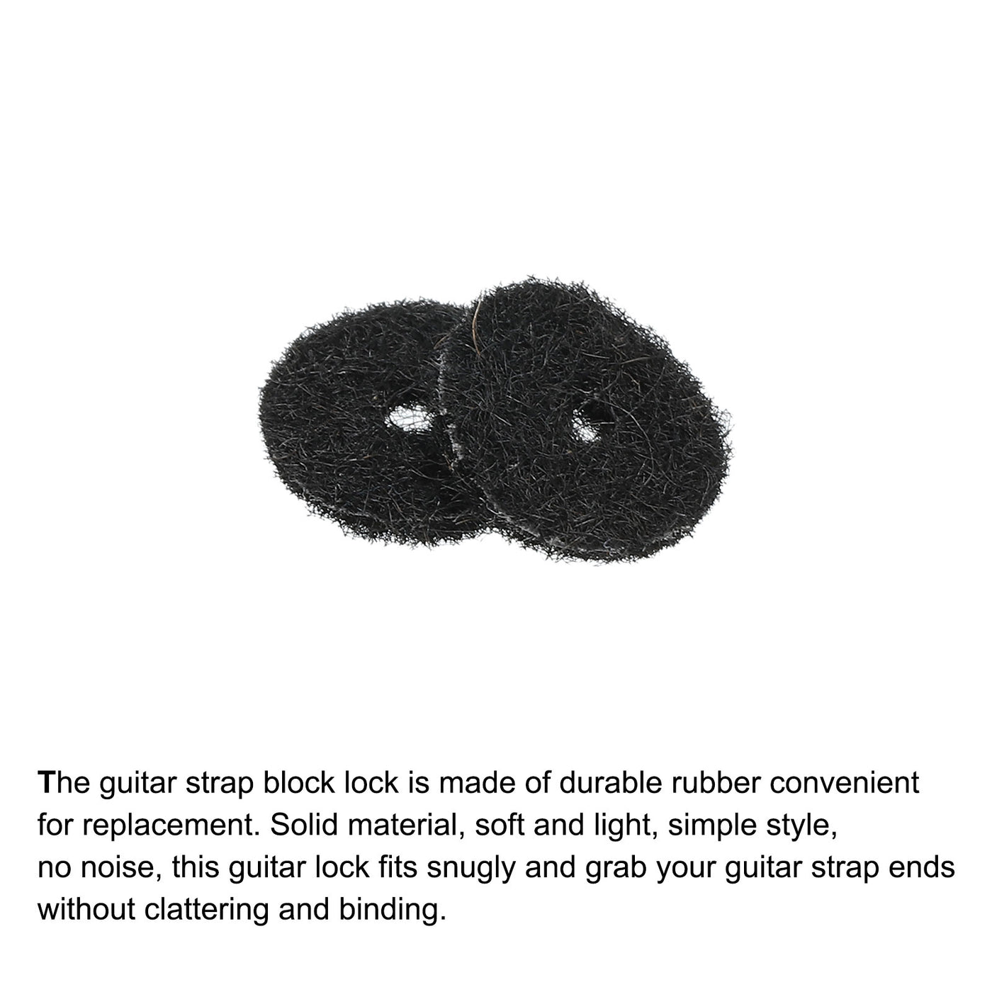 Harfington Guitar Strap Button Felt Washer Lock Strap Block Gasket, for Guitar Strap Button