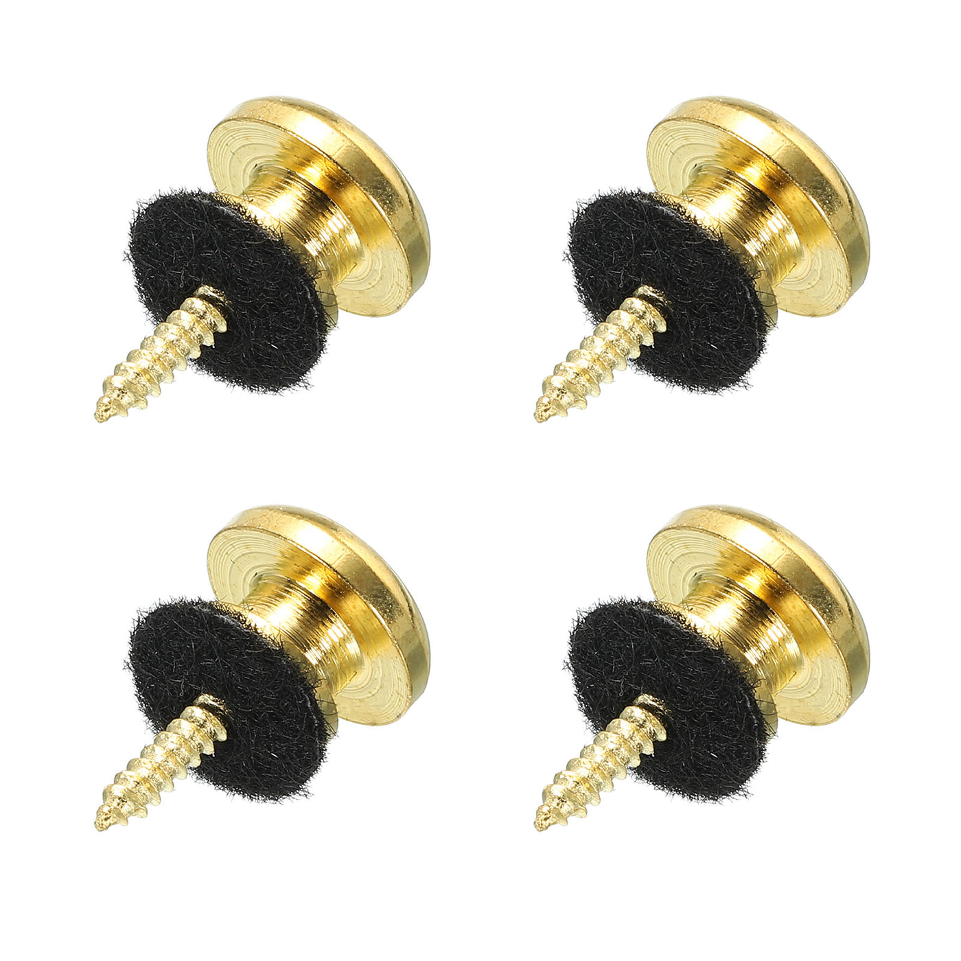 Harfington Guitar Strap Button Buckle Lock Metal Small End Pins with Felt Washer for Guitar Bass