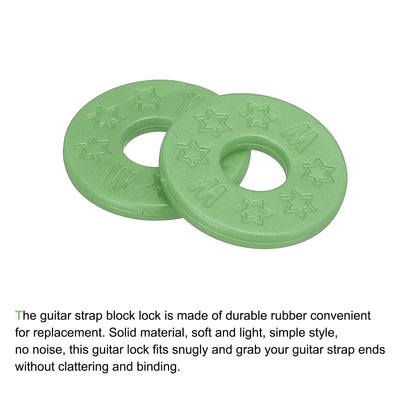 Harfington Strap Blocks Rubber Strap Block, for Guitar Strap Button