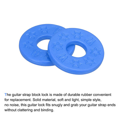 Harfington Strap Blocks Rubber Strap Block, for Guitar Strap Button