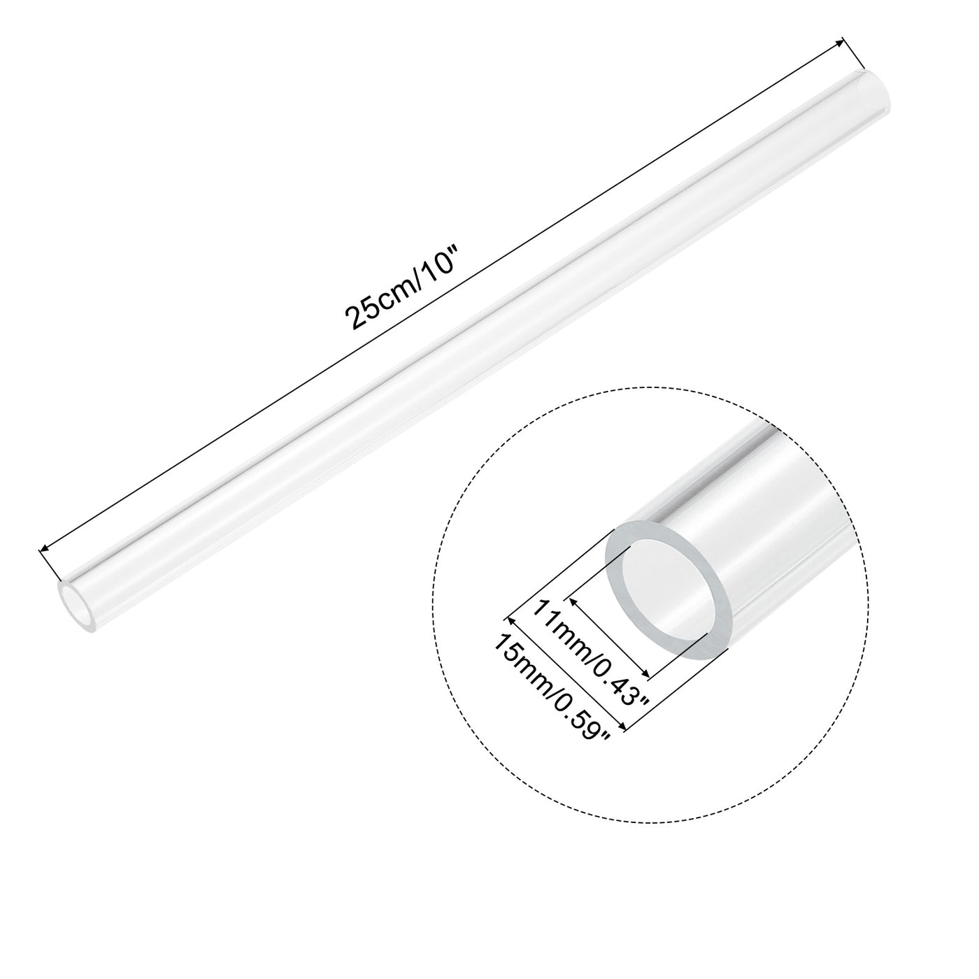 Harfington Acrylic Pipe Round Tubes for Lamp and Lanterns, Water Cooling System