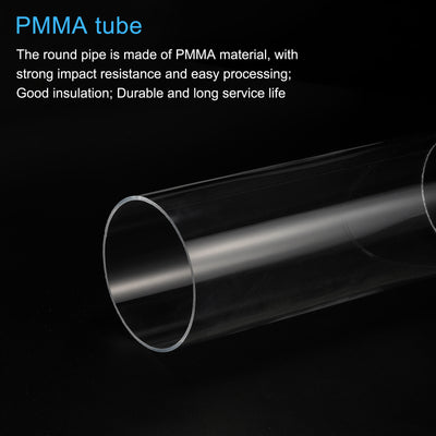 Harfington Acrylic Pipes Rigid Round Tubes for Lamp and Lanterns, Water Cooling System