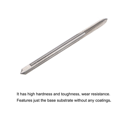 Harfington Uxcell #6-32 UNC High Speed Steel 4" Length 3 Straight Flute Machine Screw Thread Tap