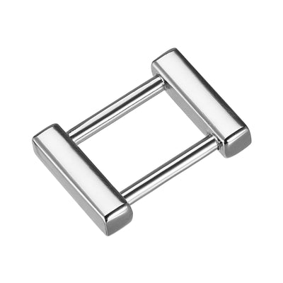 Harfington Uxcell 1 Inch Rectangle Screw Ring Buckle Strap Connector Purse Bag Loop, 4Pcs Silver