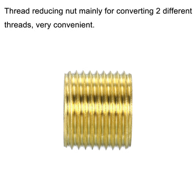 Harfington Thread Reducing Nuts Insert Brass Adapters Long Pipe Fittings Conversion Sleeve Reducer