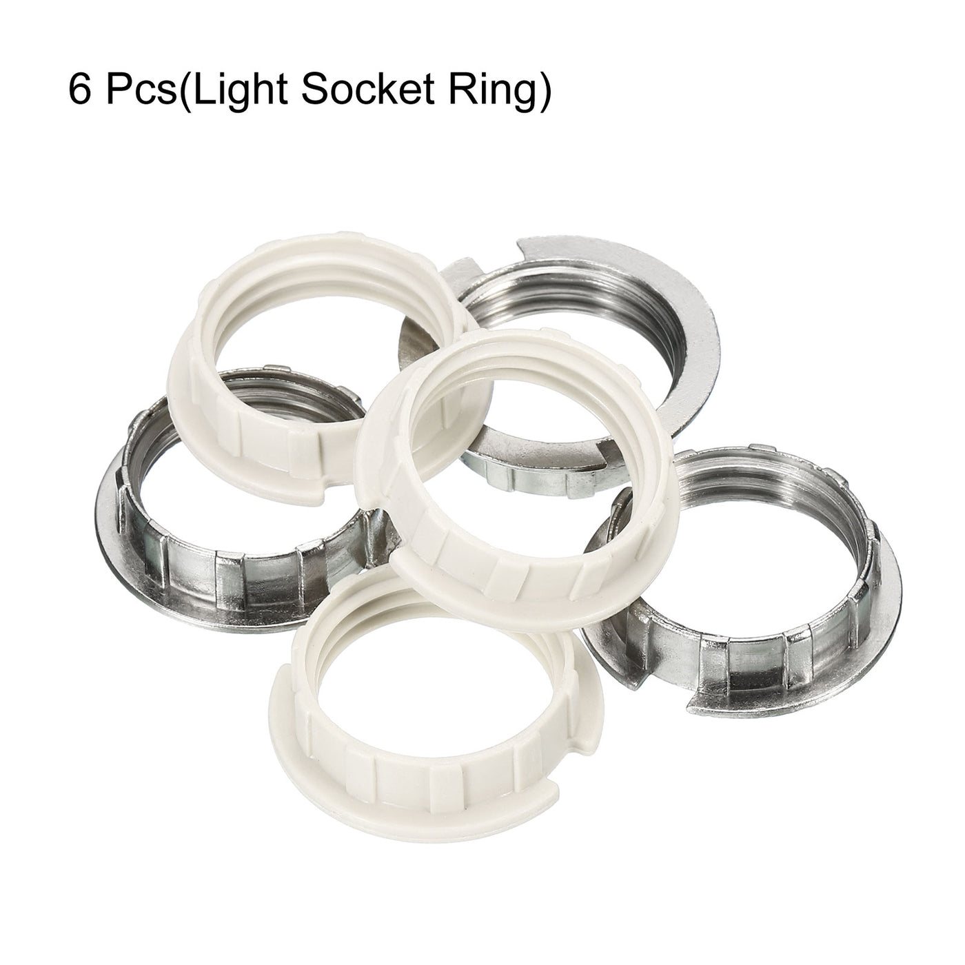 Harfington Light Socket Rings Lamp Shade Holder Adapter Ring, Zinc Alloy for Light Fixtures, Pack of