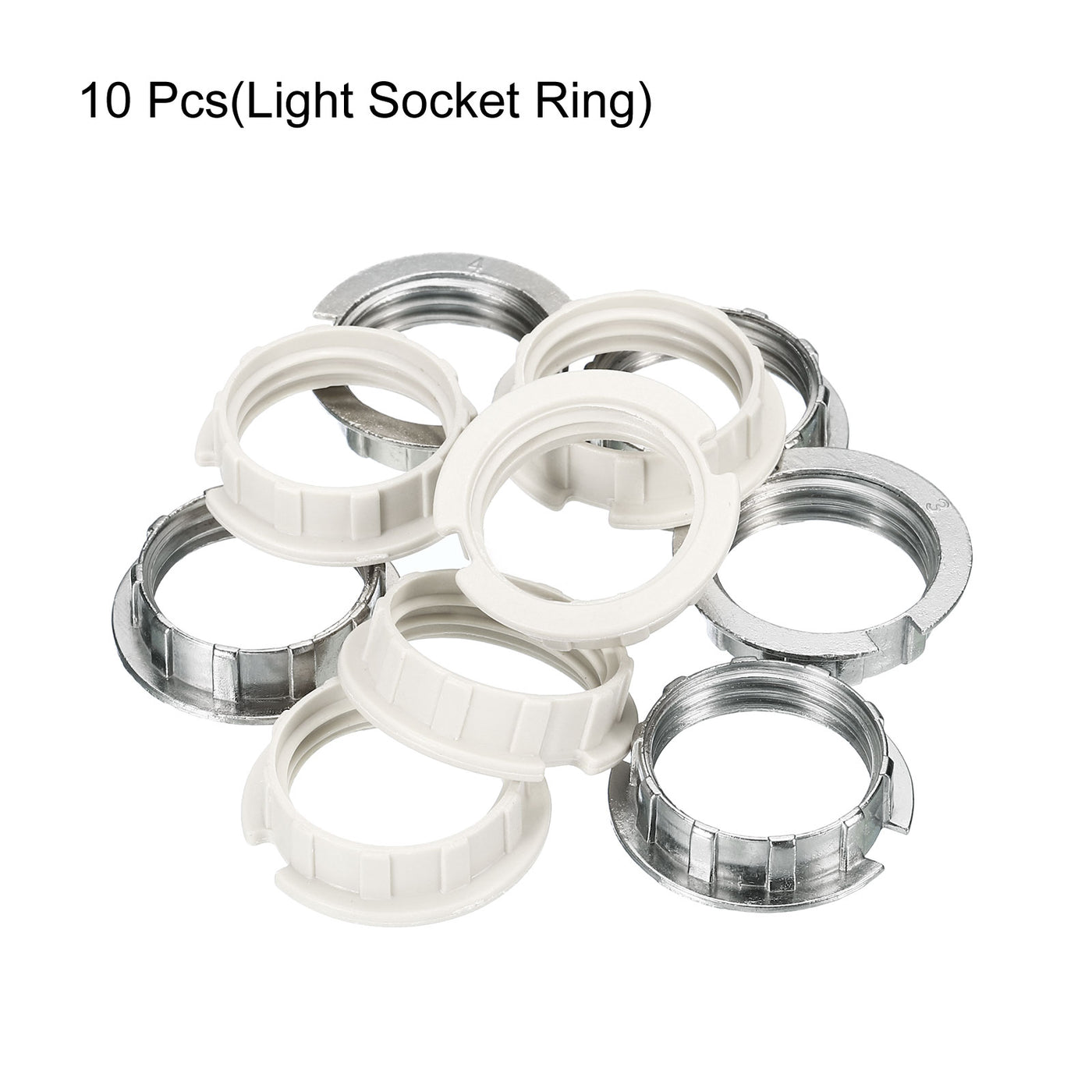 Harfington Light Socket Rings Lamp Shade Holder Adapter Ring, Zinc Alloy for Light Fixtures, Pack of