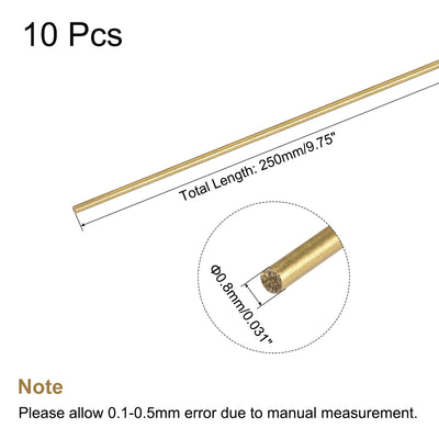 Harfington Diameter Length Brass Solid Round Rod, for DIY Craft