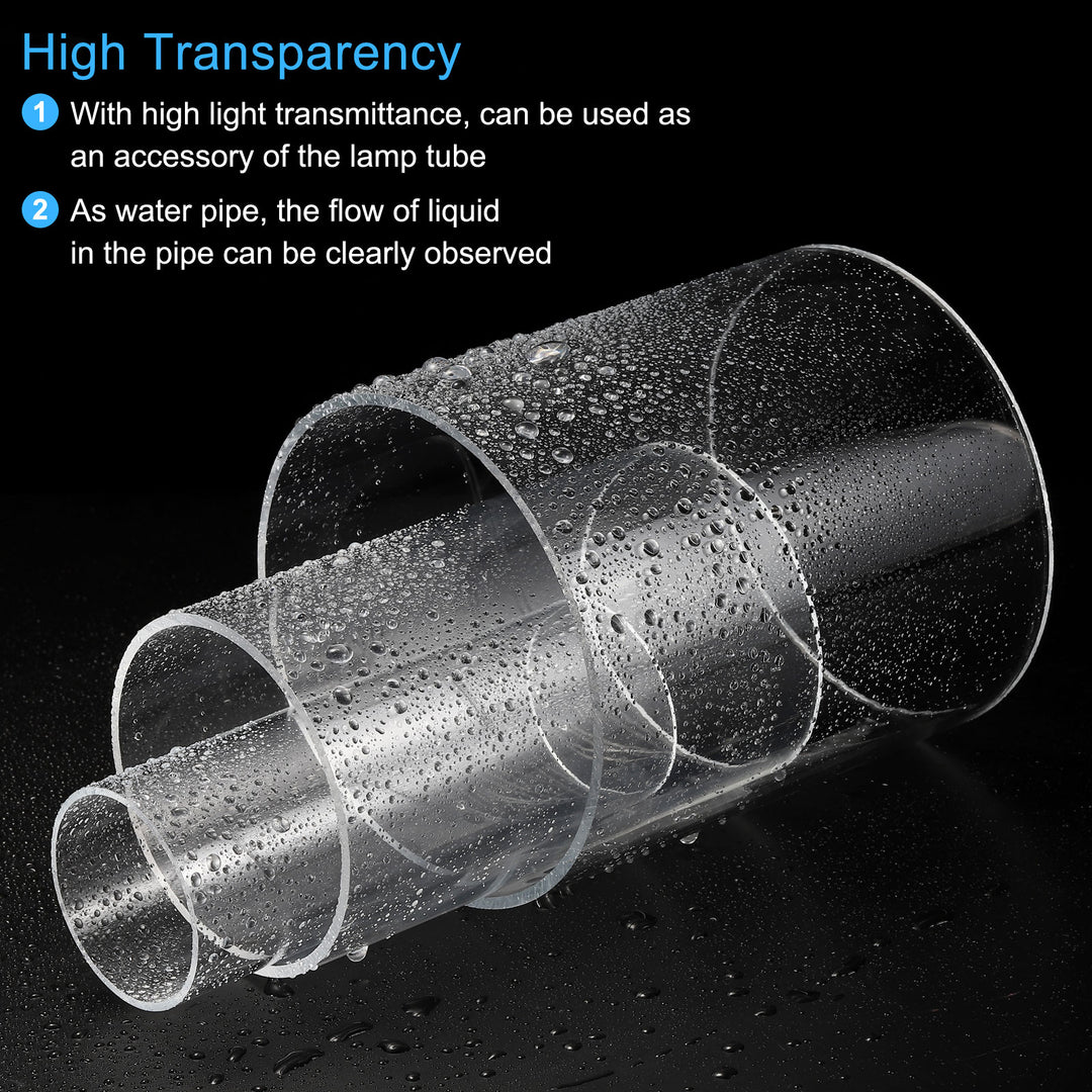 Transparentes Acryl-Rundrohr – 8 Mm Innendurchmesser, 12 Mm Außendurchmesser, 1 M Lang, 3 Stück, Für Lampen Und Wasserkühlungen