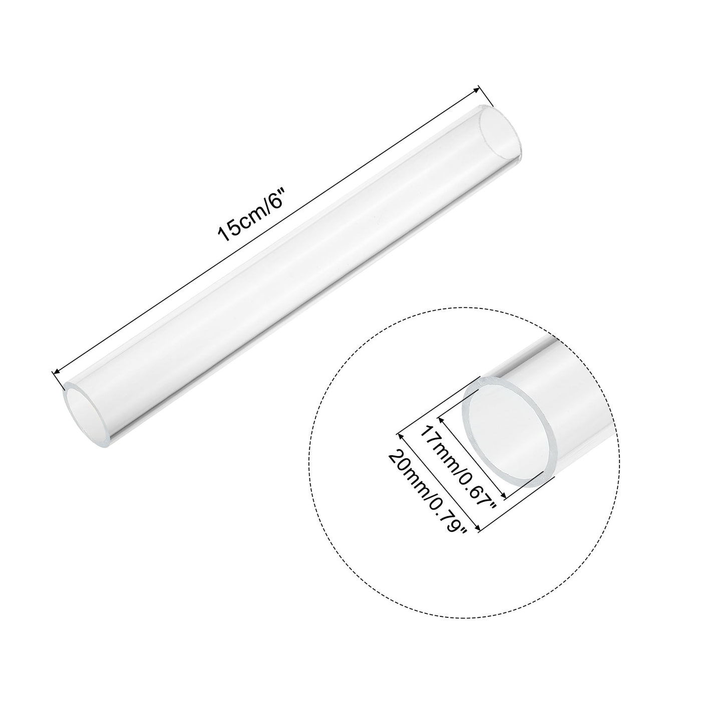 Harfington Acrylic Pipe Tubes for Lamp and Lantern Water Cooling System