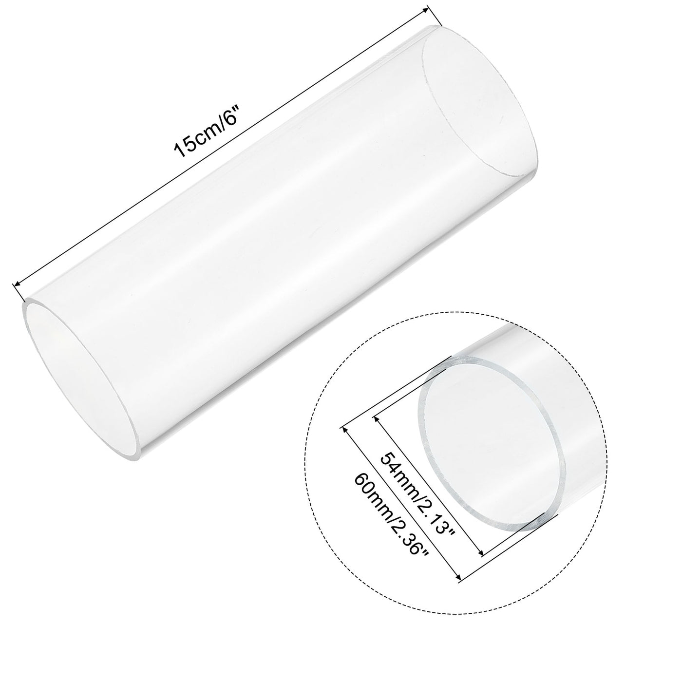 Harfington Acrylic Rigid Tubes for Lamp and Lantern Water Cooling System